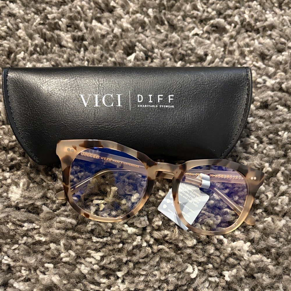 VICI DIFF Tortoise Shell Blue light Glasses NWT - image 1